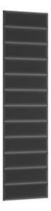 Set 12 tapeciranih panela Quadra 50x240 cm (tamnosiva)