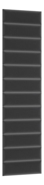 Set 12 čalúnených panelov Quadra 50x240 cm (tmavosivá)
