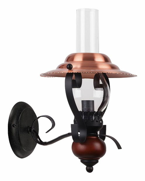 Iluminat de perete Enna 7868 (negru + bronz + nuc)