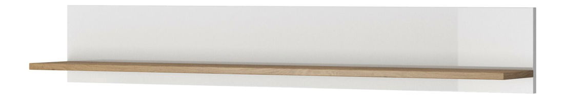 Polička Laurie Typ 02 (dub Beaufort + biely lesk)