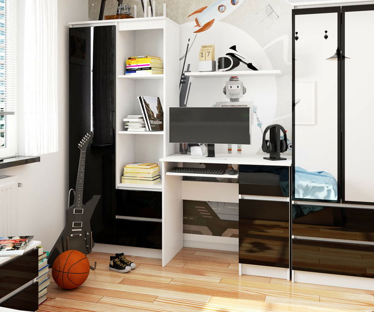 PC stolić Proceso (bijela + sjaj crni )