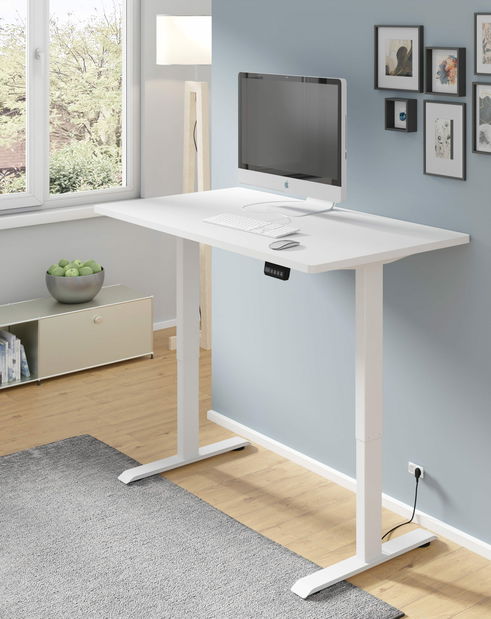 Masă PC electrică Motiva 120 (alb)