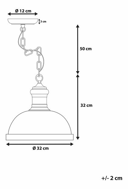 Závesná lampa Didi (krémovo biela)