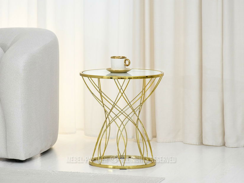 Stolić za kavu Favorezcan (mramor + zlatna)