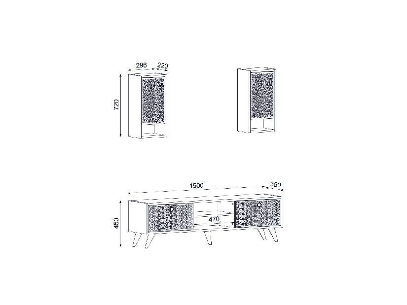 Mobilier living Lavuto 3 (Nuc + antracit) 