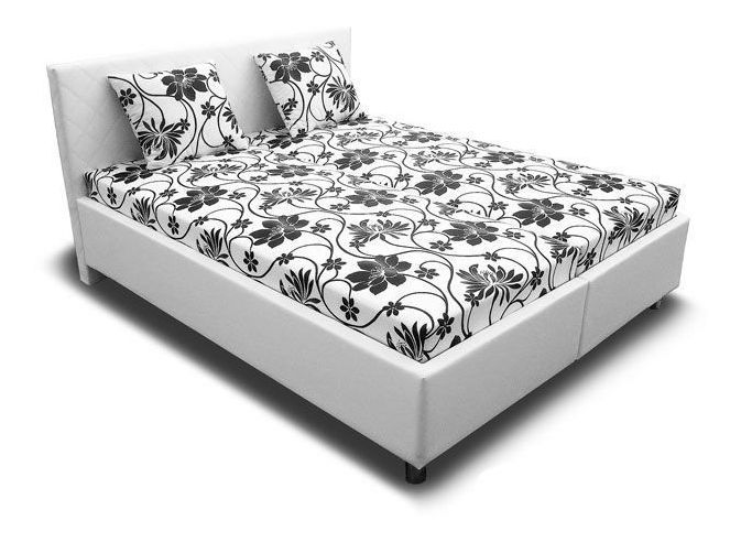 Pat matrimonial 160 cm Lanie 3 (cu saltele cu arcuri)