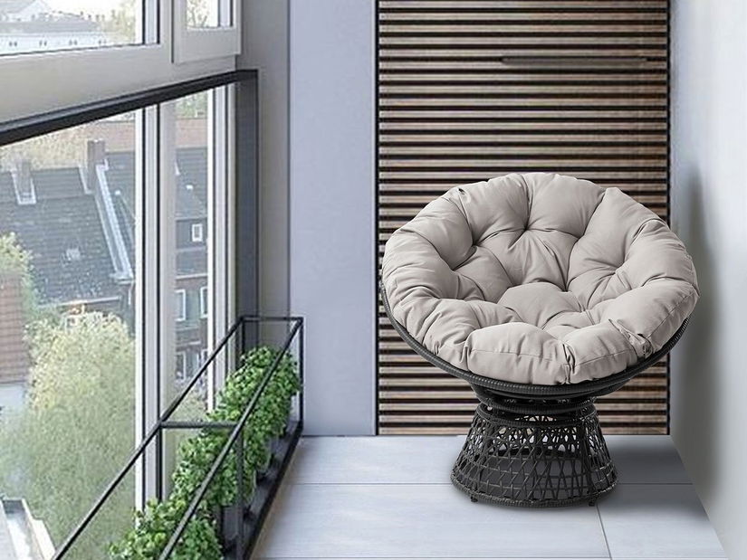 Fotoliu rotativ de grădină Arliss (Gri închis)