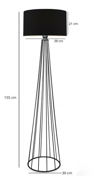 Lampă de podea Kuptaretta 1 (Negru)