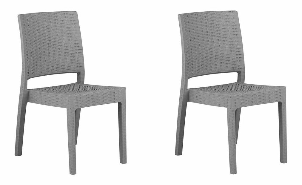 Set 2ks. stoličiek Fossil (svetlosivá)