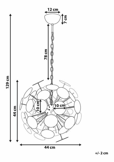Viseća svjetiljka Marza (crna)
