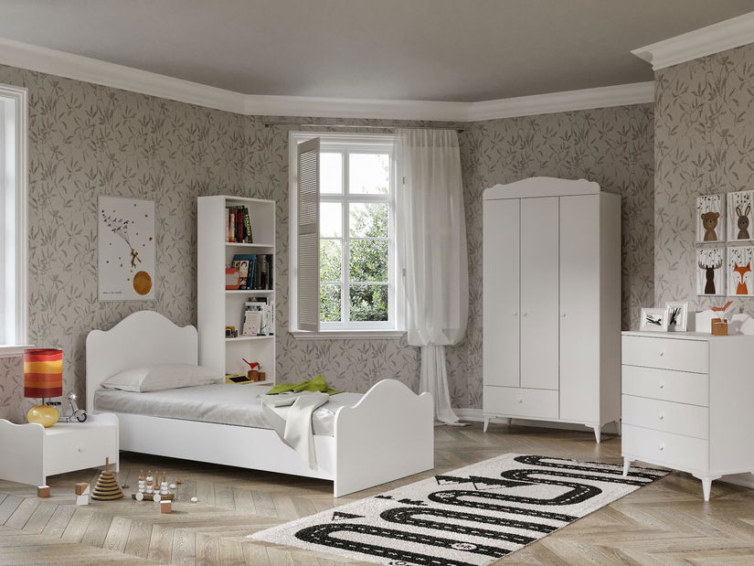 Jednolôžková posteľ 80 cm Bikavi 1 (biela) (s roštom)