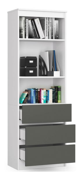 Regál Ravindra (fehér + szürke)