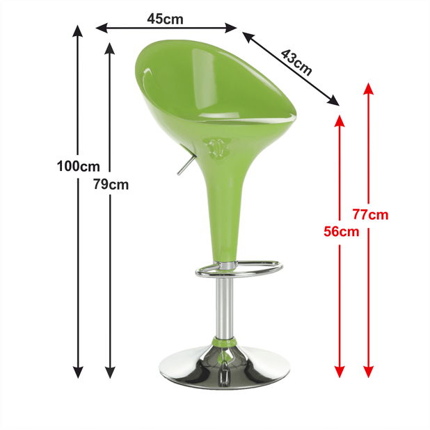 Scaun tip Bar Abby Namaky Verde