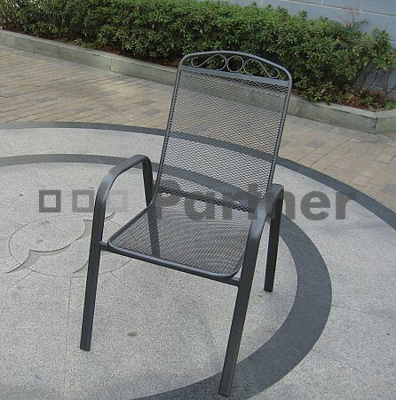 Záhradná stolička Grey čierna (kov)