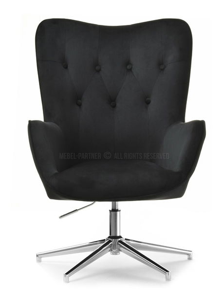 Kreslo Truni (čierna + chrómová)