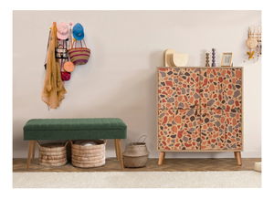 Mobilier pentru hol Maluxe 1070 (Stejar sonoma + Verde)