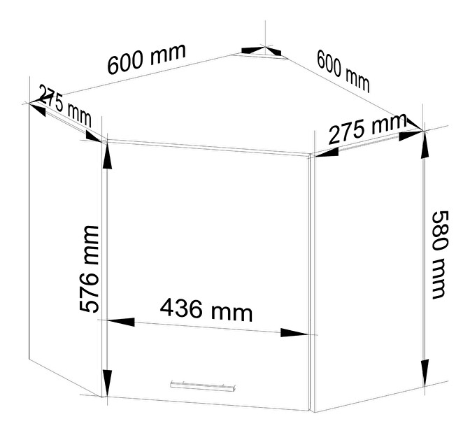 Felső konyhaszekrény Ozara W60 60 (fehér)