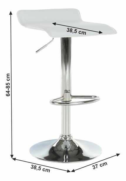 Scaun tip bar Larina (alb)