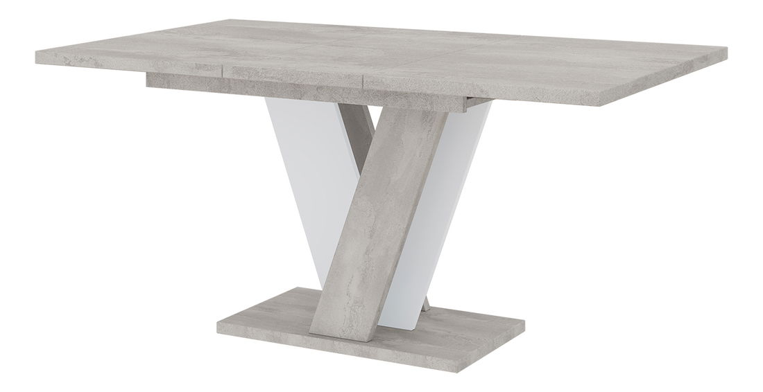 Blagovaonski stol Venag (svijetlosiva + bijela) (za 4 do 6 osoba)