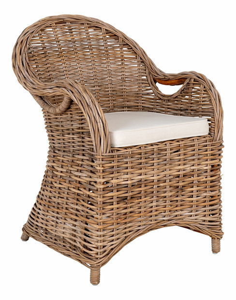 Záhradné kreslo Liravena 1 (hnedá + sivá)