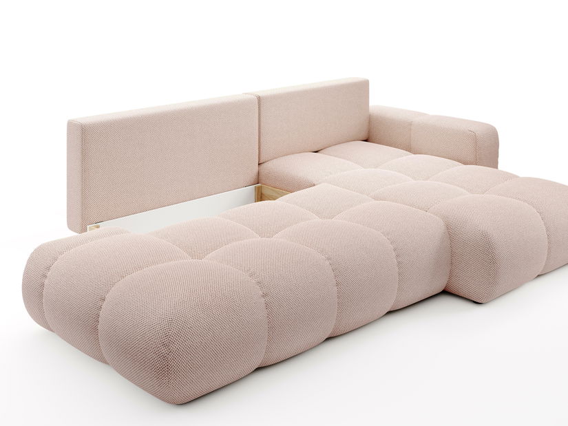 Rohová sedacia súprava Sopran (pudrová) (P)