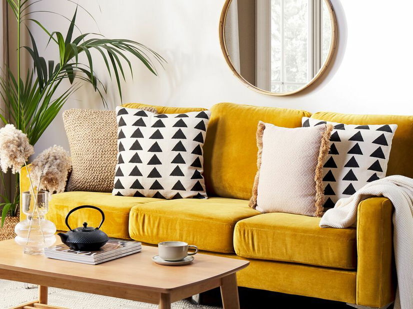 Set 2 buc perne decorative 45 x 45 cm Cercia (negru)