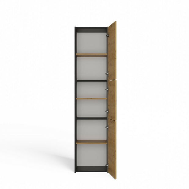 Kúpeľňová skrinka Samways 4 (antracit + dub artisan)