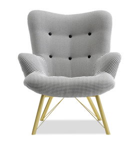 Relaxačné kreslo Dawntawn (biela + zlatá)