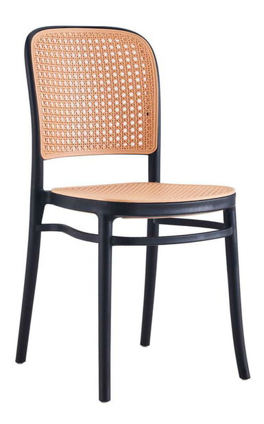 Jedálenská stolička Lenito(čierna + béžová)