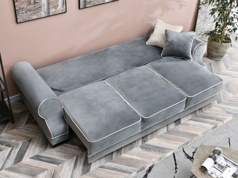 Canapea Canapea trei locuri Taskent (gri + negru)