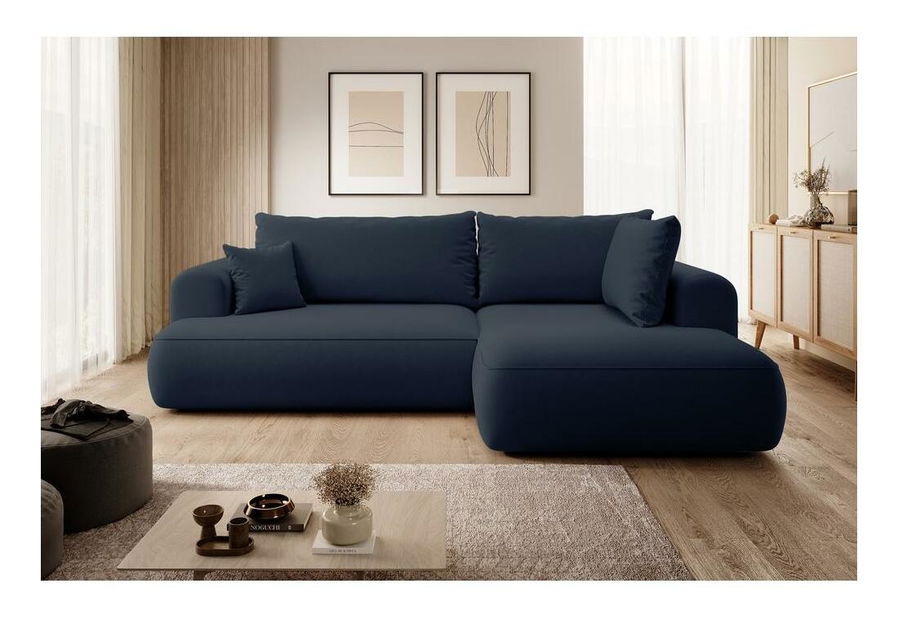 Colțar Olivo II (D) (albastru + negru)