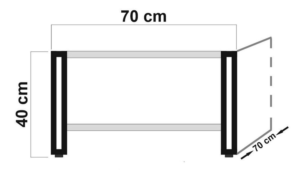 Dohányzóasztal Cosmopolitan 1 (atlantic fenyő + fekete)