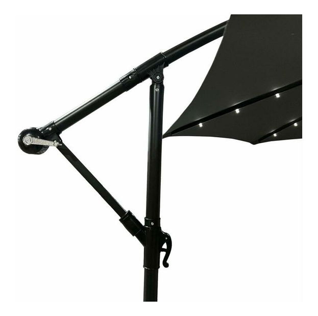 Umbrelă pentru grădină Muller (gri închis) (cu iluminat)