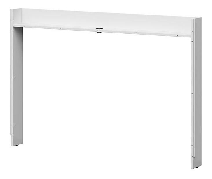 Multimedijalna polica za krevet Tetrix 8 (bijeli sjaj) (s LED rasvjetom, s USB)