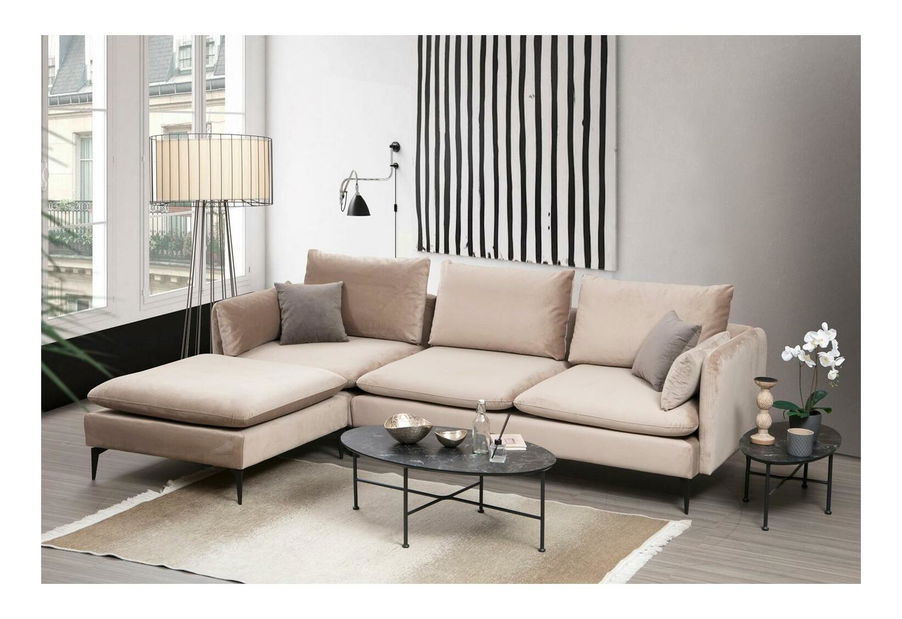 Kutna garnitura Felorexa (bež + crna)