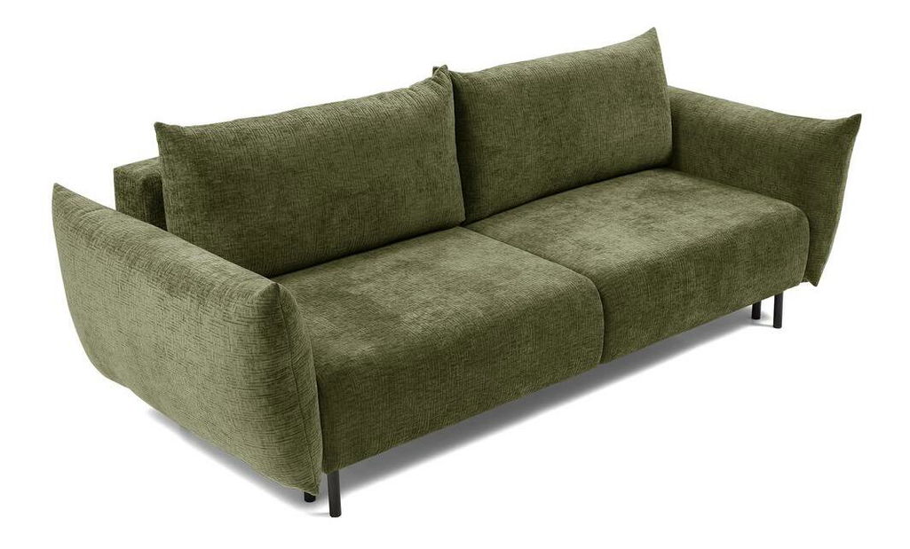 Canapea trei locuri Cinderella (verde + negru)