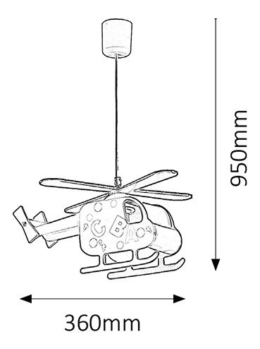 Dekorativna svjetiljka Helicopter 4717 (više boja)