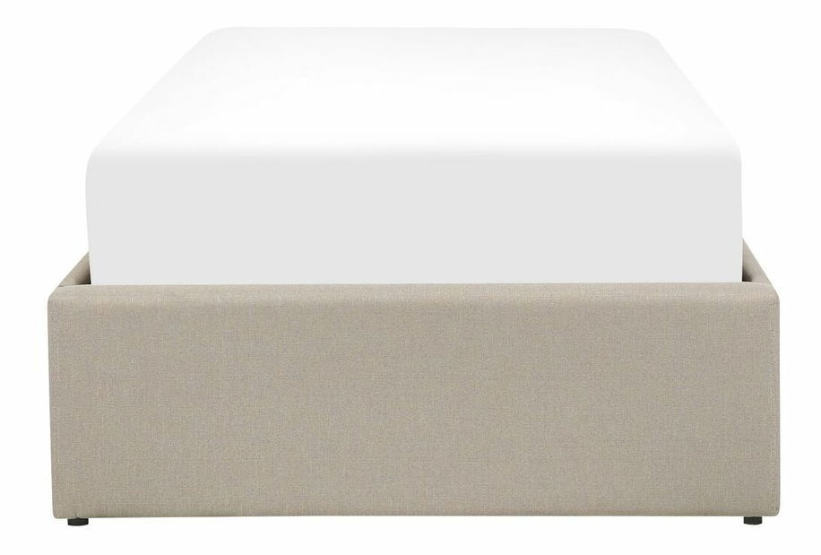 Pat pentru copii 90 cm DIJON (cu spațiu de depozitare) (cu somieră) (bej)