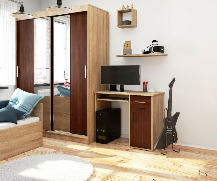 PC stolík Padma (dub sonoma + wenge)