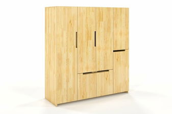 Šatníková skriňa Naturlig Larsos 4D5S (borovica)