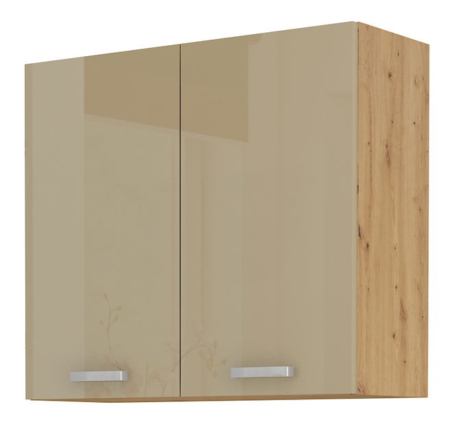 Horná kuchynská skrinka Arryn 80 G-72 2F (dub artisan + lesk cappucino)