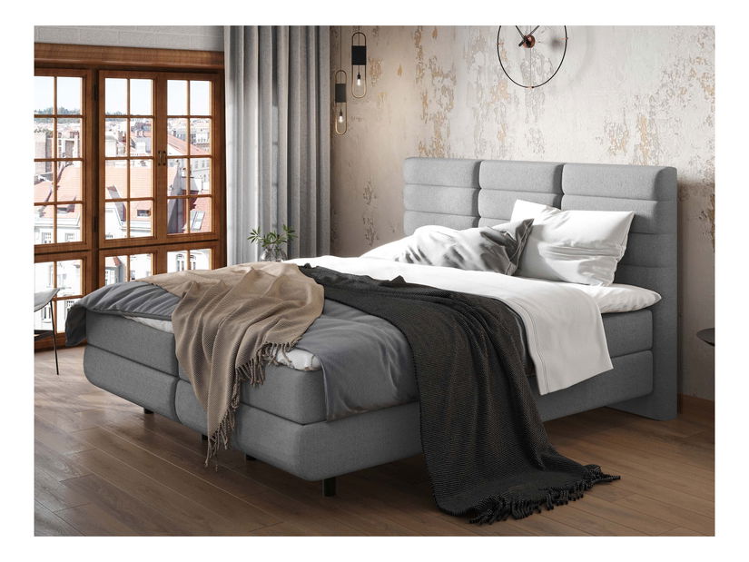 Franciaágy 180 cm Gabonapehely (világos bézs)