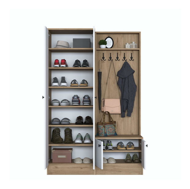 Set za predsoblje Pixie 11 (orah + bijela)