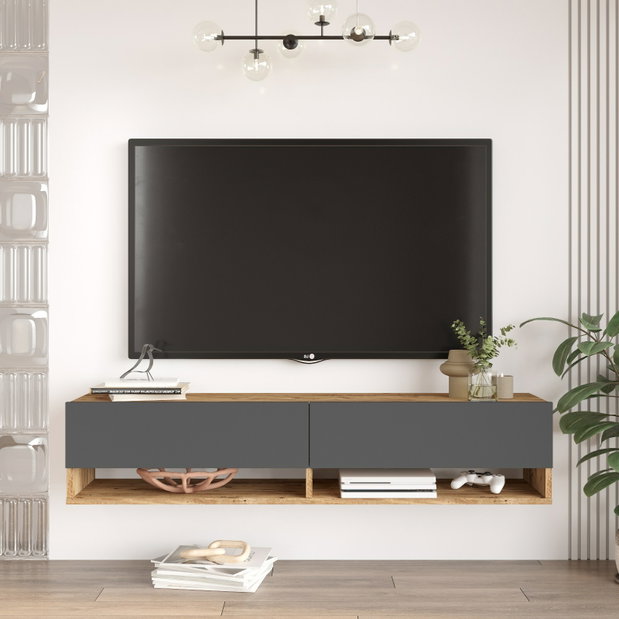 TV asztal/szekrény Freddie 11 (atlantic fenyő + antracit)