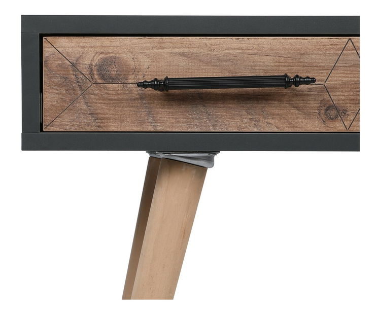 Măsuță consolă Miri (Antracit + Stejar)