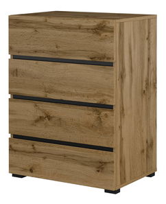 Comodă Crossroad N27 (stejar wotan + negru)