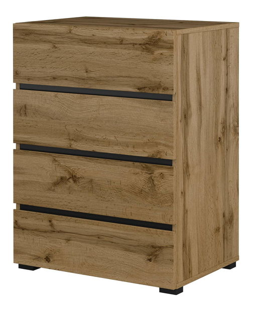 Comodă Crossroad N27 (stejar wotan + negru)