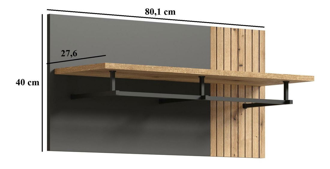 Panel za vješanje Esferas (grafit + hrast evoke) 