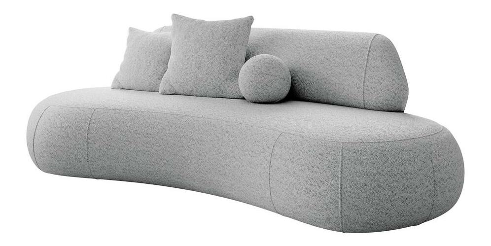 Canapea trei locuri Bally (gri deschis + negru)