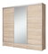 Šatníková skriňa s posuvnými dverami Hajoresta 1 (dub sonoma) (so zrkadlom)